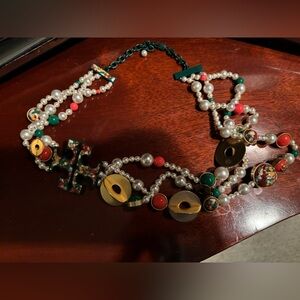 Tory Burch Multicolor Pearl Necklace